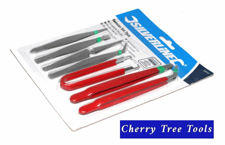 Craft Tweezers Set Silverline 7 Piece Craft Tools  209144