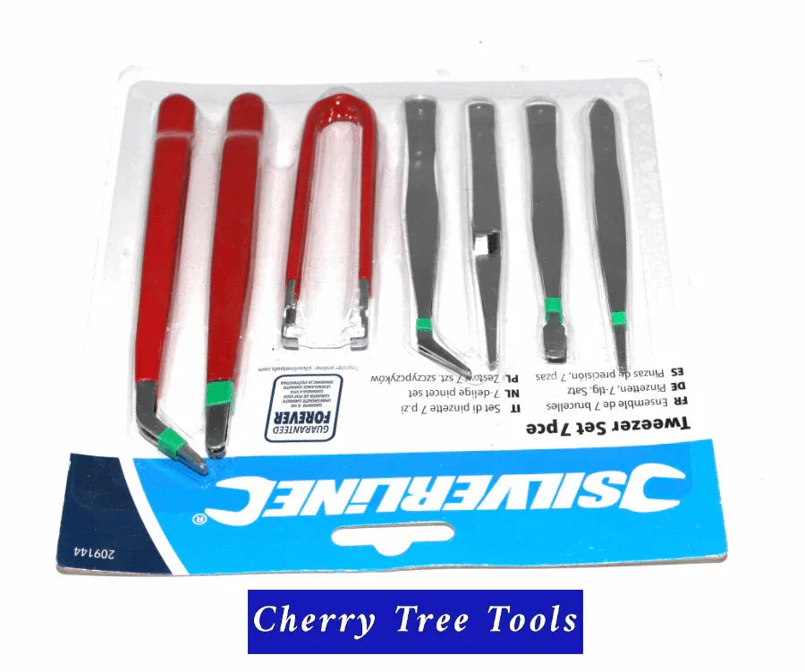 Craft Tweezers Set Silverline 7 Piece Craft Tools  209144