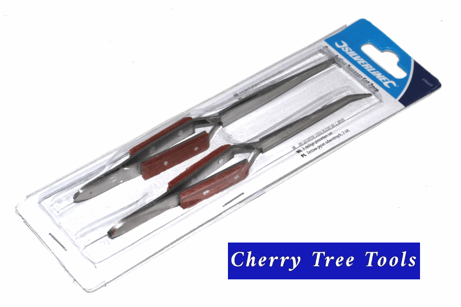 Craft  Tweezers  Set  696669   162 & 165mm   2 pce   Cross Action - Cherry Tree Tools