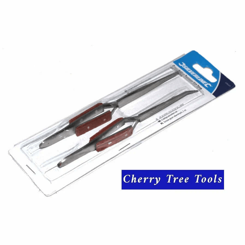 Silverline 2pc Cross Action Craft Tweezers 