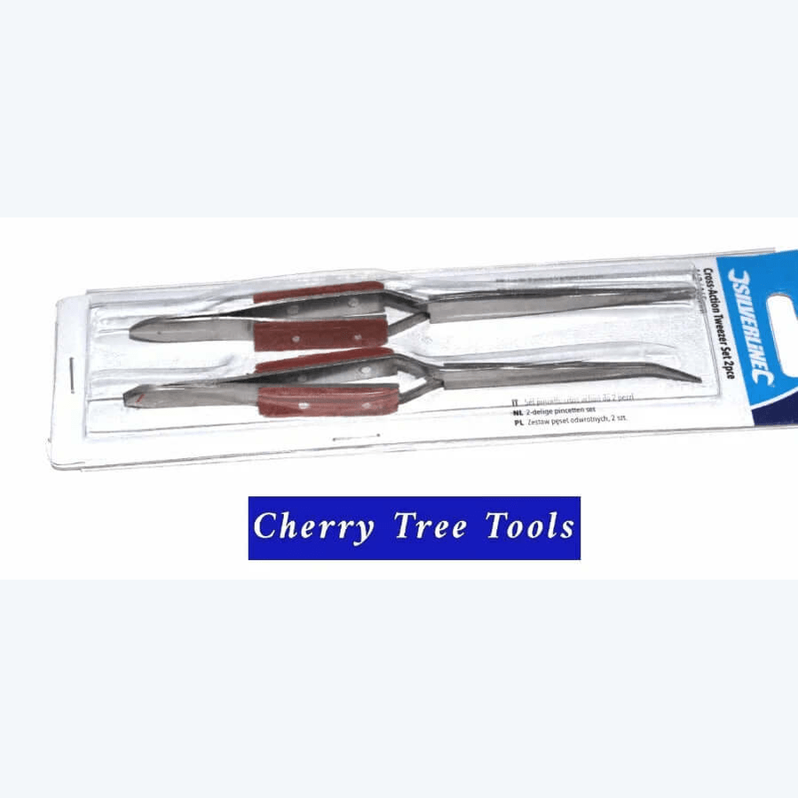 Silverline 2pc Cross Action Craft Tweezers 