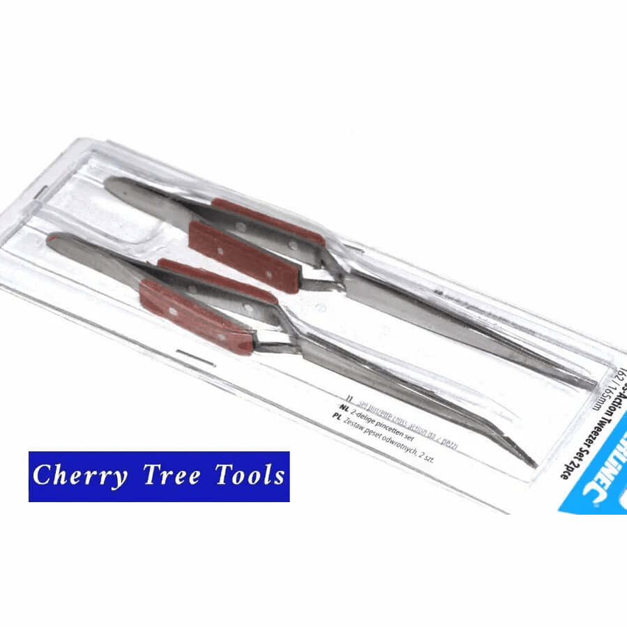 Silverline 2pc Cross Action Craft Tweezers 
