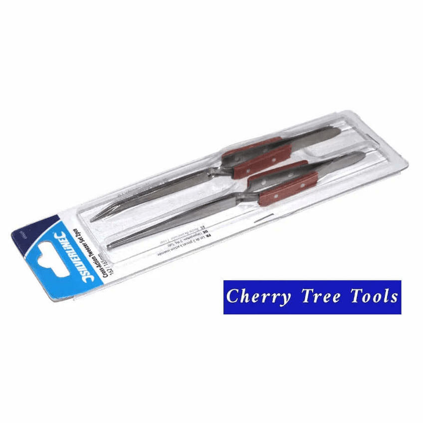 Silverline 2pc Cross Action Craft Tweezers 