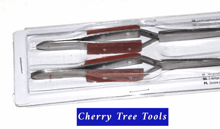 Craft  Tweezers  Set  696669   162 & 165mm   2 pce   Cross Action - Cherry Tree Tools