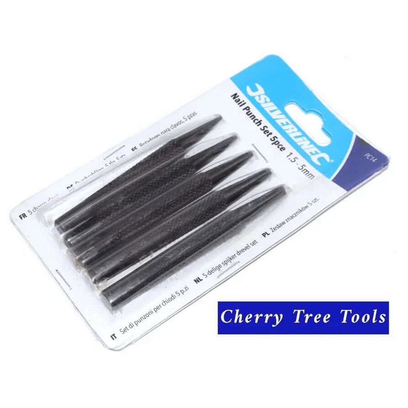 Silverline 5pc Nail Punch Set 