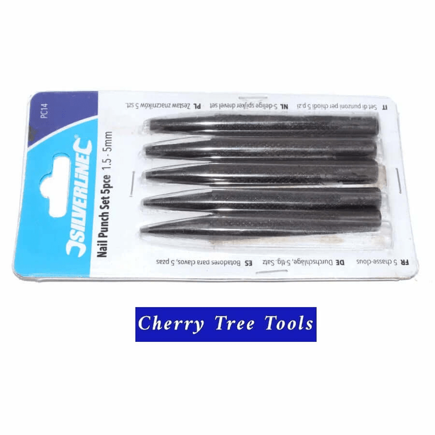 Silverline 5pc Nail Punch Set 