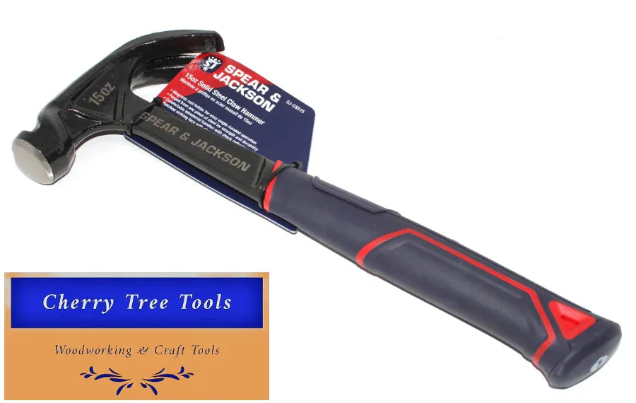 Spear & Jackson 15oz Claw Hammer- solid steel - Cherry Tree Tools