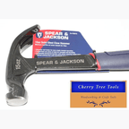 Spear & Jackson 15oz Solid Steel Claw Hammer  - Cherry Tree Tools
