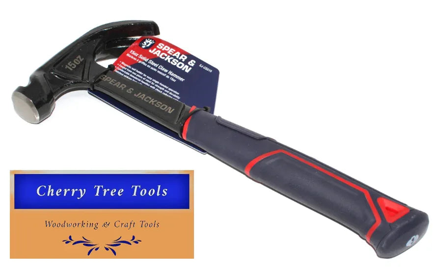 Spear & Jackson 15oz Claw Hammer- solid steel - Cherry Tree Tools