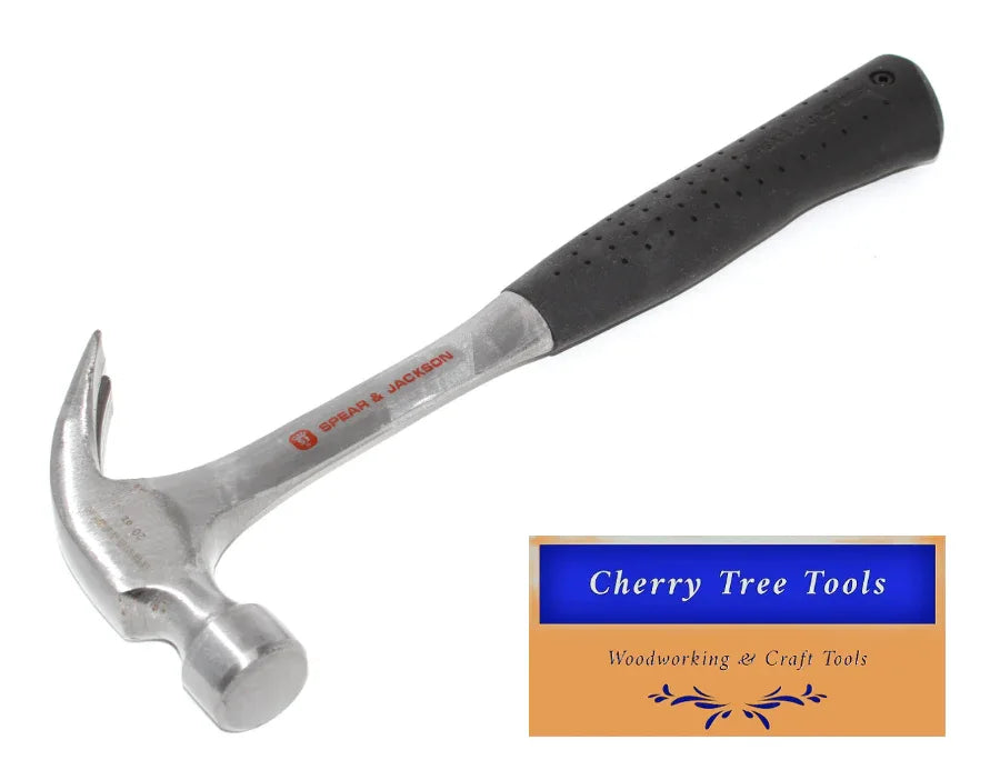 Spear & Jackson 20oz Claw Hammer - Premium Solid Steel Woodworking Tool - Cherry Tree Tools