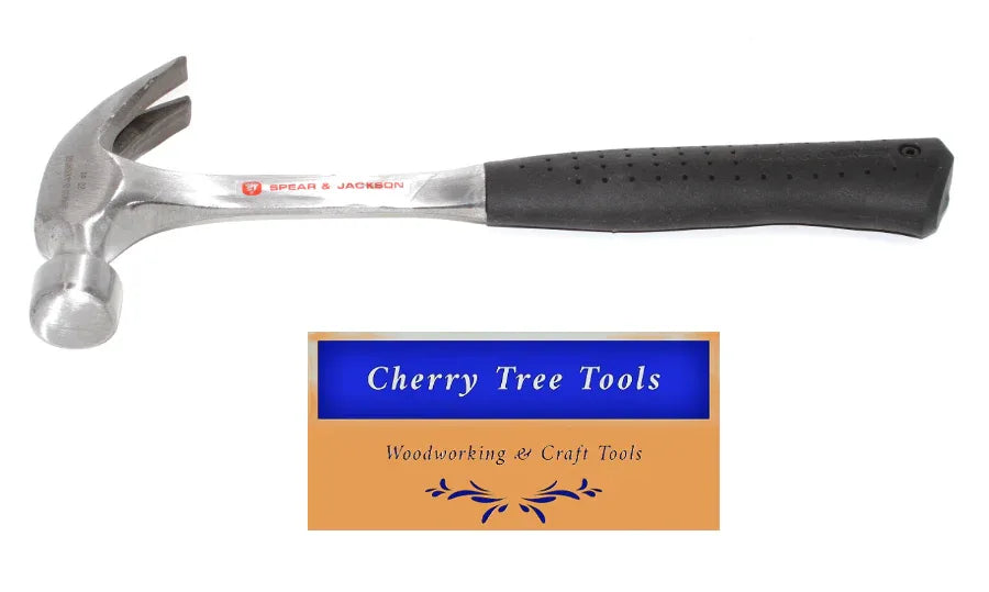 Spear & Jackson 20oz Claw Hammer - Premium Solid Steel Woodworking Tool - Cherry Tree Tools