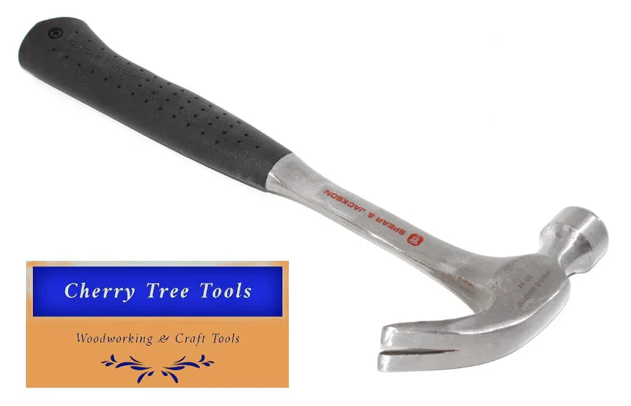 Spear & Jackson 20oz Claw Hammer - Premium Solid Steel Woodworking Tool - Cherry Tree Tools