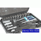 Eclipse Professional 34pc Socket Set 1/4" & 3/8" Square Drive - Cherry Tree Tools