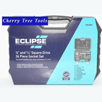 Eclipse Professional 34pc Socket Set 1/4" & 3/8" Square Drive - Cherry Tree Tools