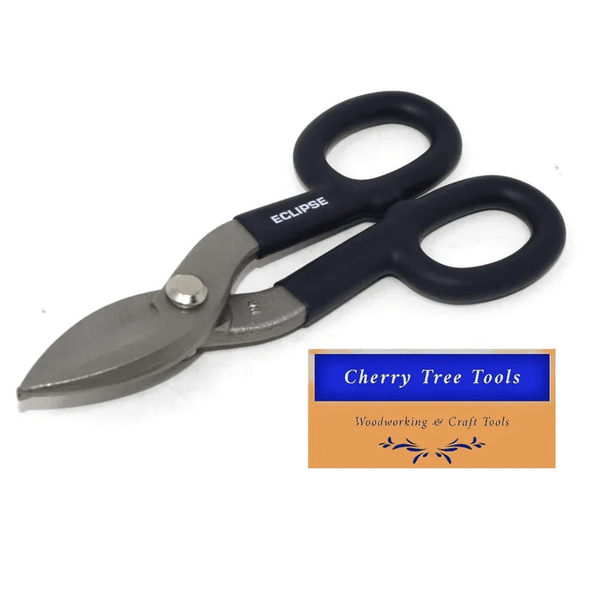 Eclipse Professional 7" Tin Snips  - hardened jaws with ergonomic grips for precision metal cutting.