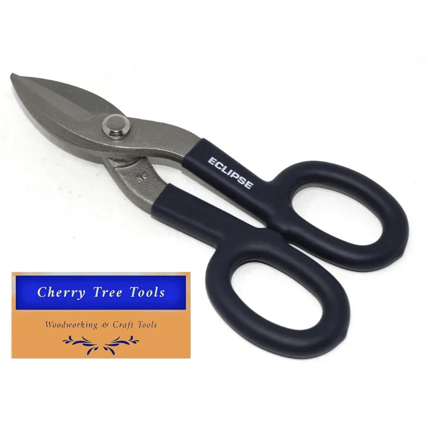 Eclipse Professional 7" Tin Snips  - hardened jaws with ergonomic handles for precision metal cutting.