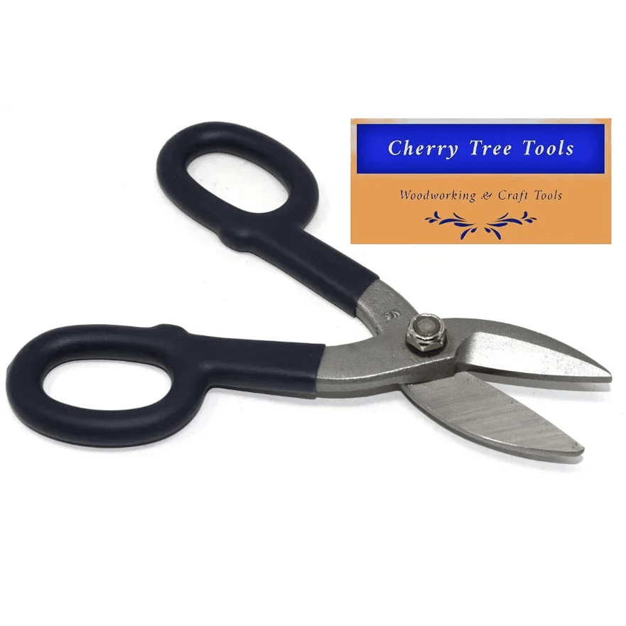 Eclipse Professional 7" Tin Snips  - hardened jaws with black handles and steel blades, ideal for precision metal cutting.