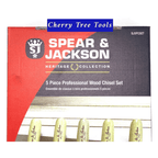 Spear & Jackson heritage Wood Chisels Set 5pc Collection 5 piece professional tool set image.
