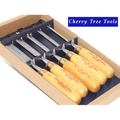 Spear & Jackson Heritage Wood Chisels Set 5pc - Collection displayed in a box by Cherry Tree Tools.