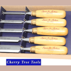 Spear & Jackson Heritage Wood Chisels Set 5pc Collection with premium chrome vanadium steel blades.