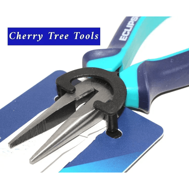 Eclipse Professional 6" Long Nose Pliers  displayed on Cherry Tree Tools packaging.