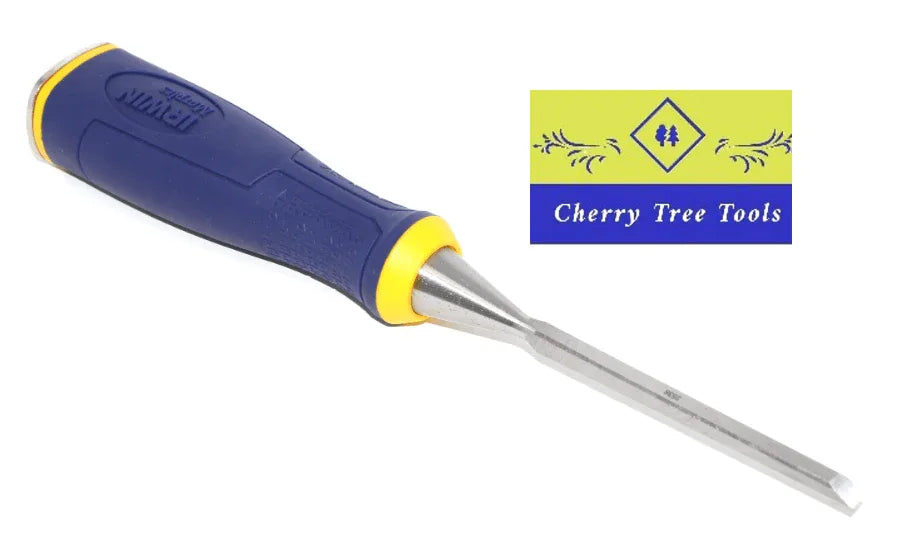 Irwin Marples chisel set MS 500 showcasing precision-engineered blade with ergonomic handle on a white background.