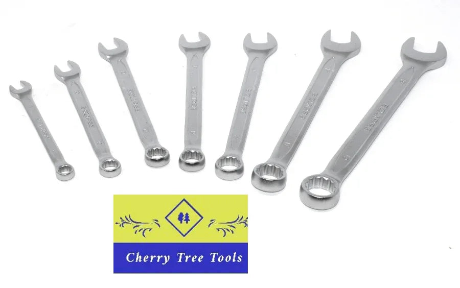 Eclipse Professional Combination Spanner Set displaying 7 precision-forged chrome vanadium steel spanners.
