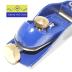 Irwin Record Low Angle Block Plane No 60 1/2 close-up showing adjustable brass knob and precision design for woodworking.