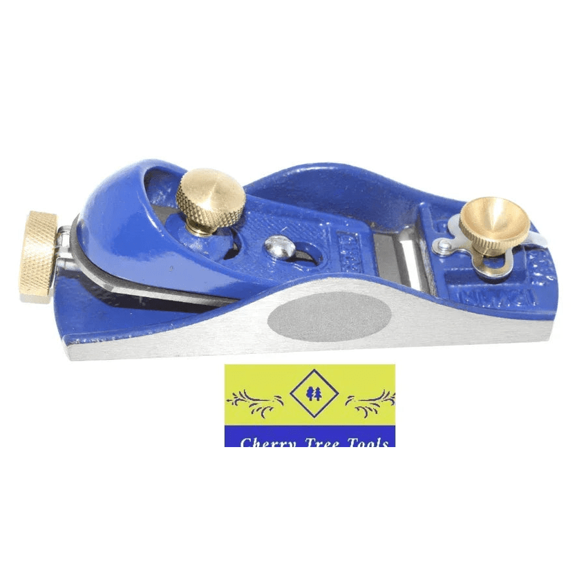 Irwin Record Low Angle Block Plane No 60 1/2 precision tool for woodworking with brass knobs and compact design.