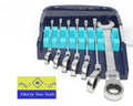 Eclipse Professional Flex Head Combination Spanner Set displayed in organizer with logo and tools visible.