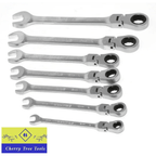 Eclipse Professional Flex Head Combination Spanner set displayed, featuring flex heads for confined space access.