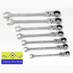 Eclipse Professional Flex Head Combination Spanner set displayed with flex head technology for precise access to fasteners.