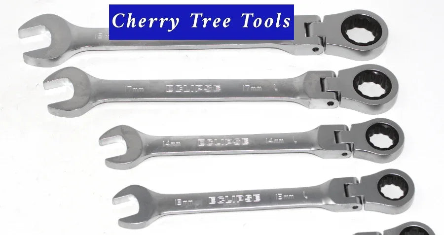 Eclipse Professional Flex Head Combination Spanner Set with flex head technology for versatile fastening