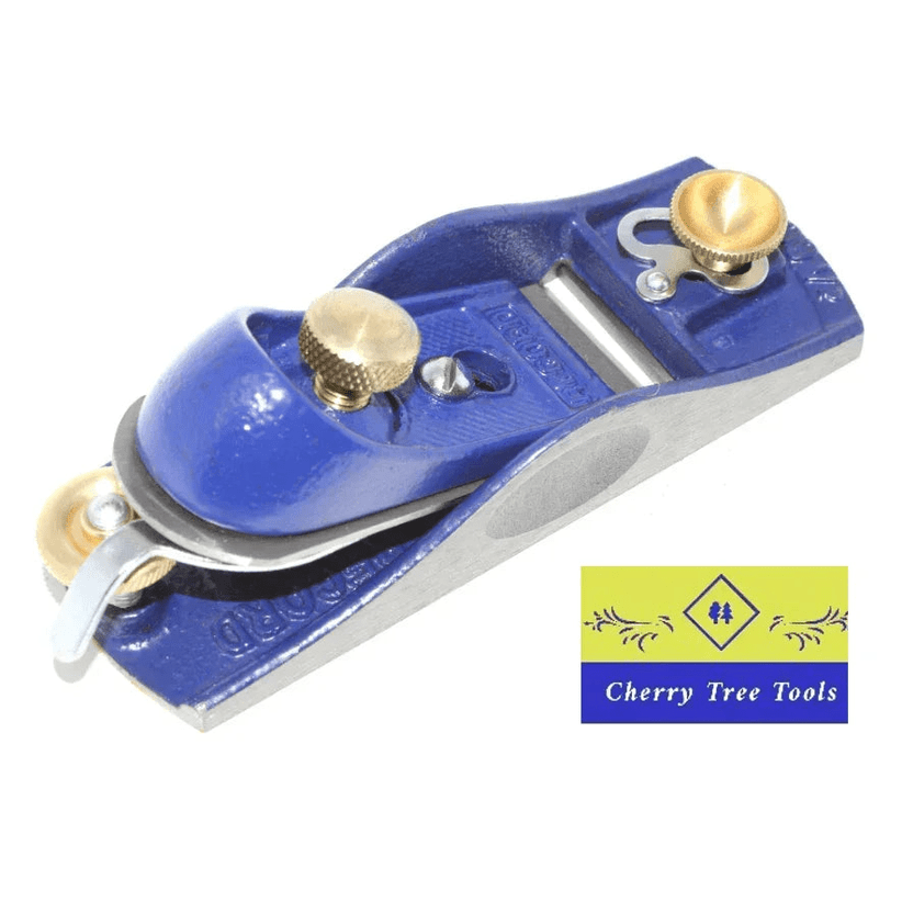 Irwin Record Block Plane 9 1/2 on a white background, showcasing its precision design for woodworking.