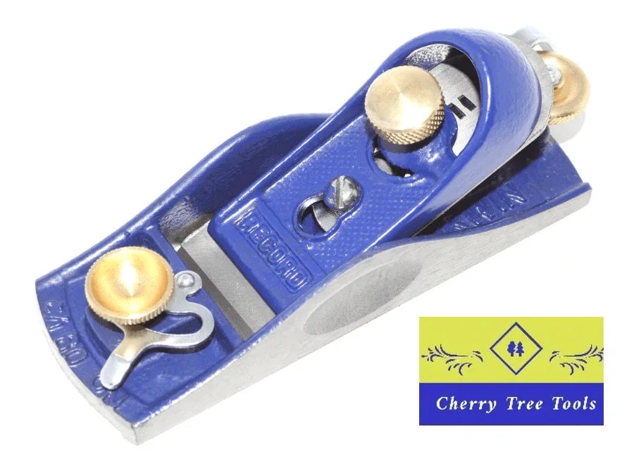 Irwin Record Block Plane 9 1/2 showcasing precision tool for fine woodworking and finishing work.