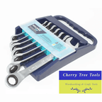 Eclipse Professional 7 Piece Ratchet Spanner Set displayed in a case with 7 pieces, showcasing durability and precision for automotive use.