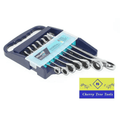 Eclipse Professional 7 Piece Ratchet Spanner Set displayed in a blue case, featuring 7 metric sizes from 8mm to 19mm.