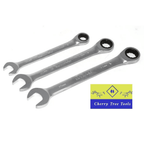 Eclipse Professional 7 Piece Ratchet Spanner Set showcasing durable chrome vanadium steel construction with multiple sizes.