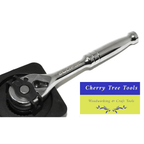 Eclipse Professional Ratchet Handle 1/4" Drive showcasing its chrome vanadium steel construction and smooth operation.