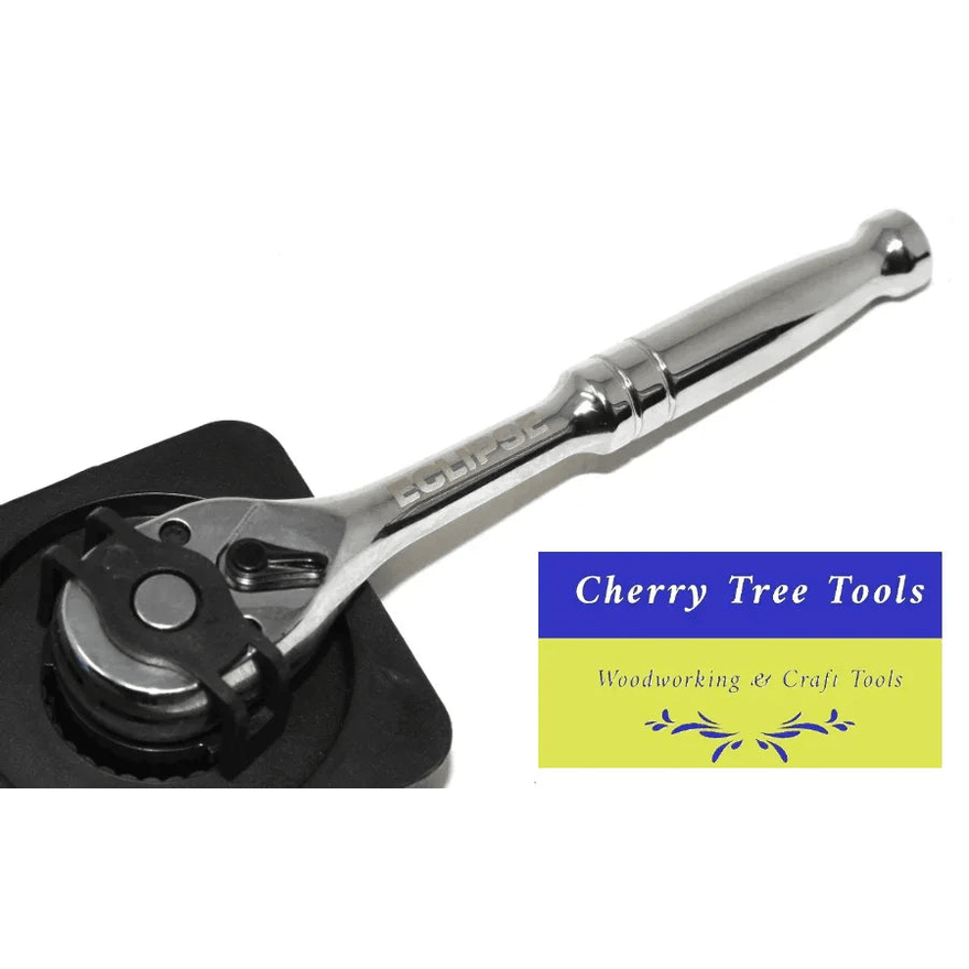 Eclipse Professional Ratchet Handle 1/4" Drive showcasing its chrome vanadium steel construction and smooth operation.