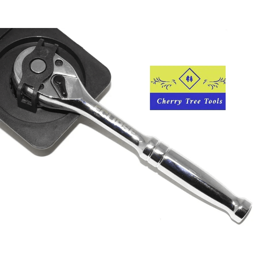 Eclipse Professional Ratchet Handle 1/4" Drive with chrome vanadium steel body and smooth operation.