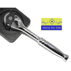 Eclipse Professional Ratchet Handle 1/4" Drive with chrome vanadium steel body and smooth operation.