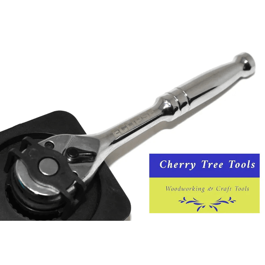 Eclipse Professional Ratchet Handle 1/4" Drive with chrome finish for precise control and durability.