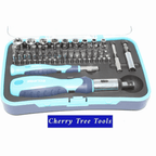 Eclipse Professional Ratchet Screwdriver & Mini Socket Set in a storage case with various bits and tools.
