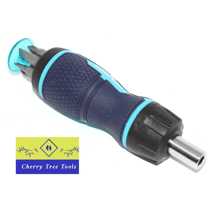 Eclipse Professional 7 Piece Ratchet Screwdriver Set with adjustable ratchet mechanism for versatile use.