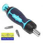 Eclipse Professional 7 Piece Ratchet Screwdriver Set with adjustable ratchet mechanism and interchangeable bits.