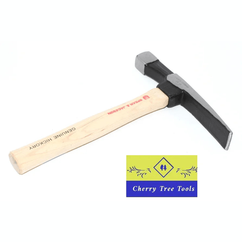 Spear & Jackson 25oz Bricklayers Hammer showcasing a solid steel head and hickory handle for precision brickwork.