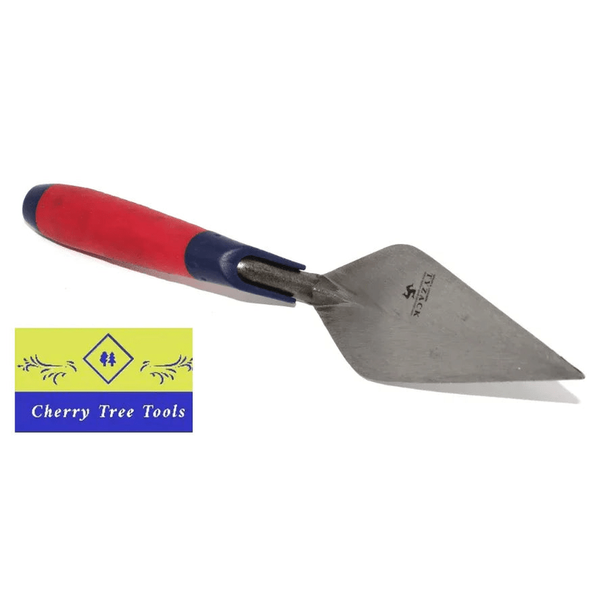 Spear & Jackson Tyzack 6" Pointing Trowel with high carbon steel blade and red handle.