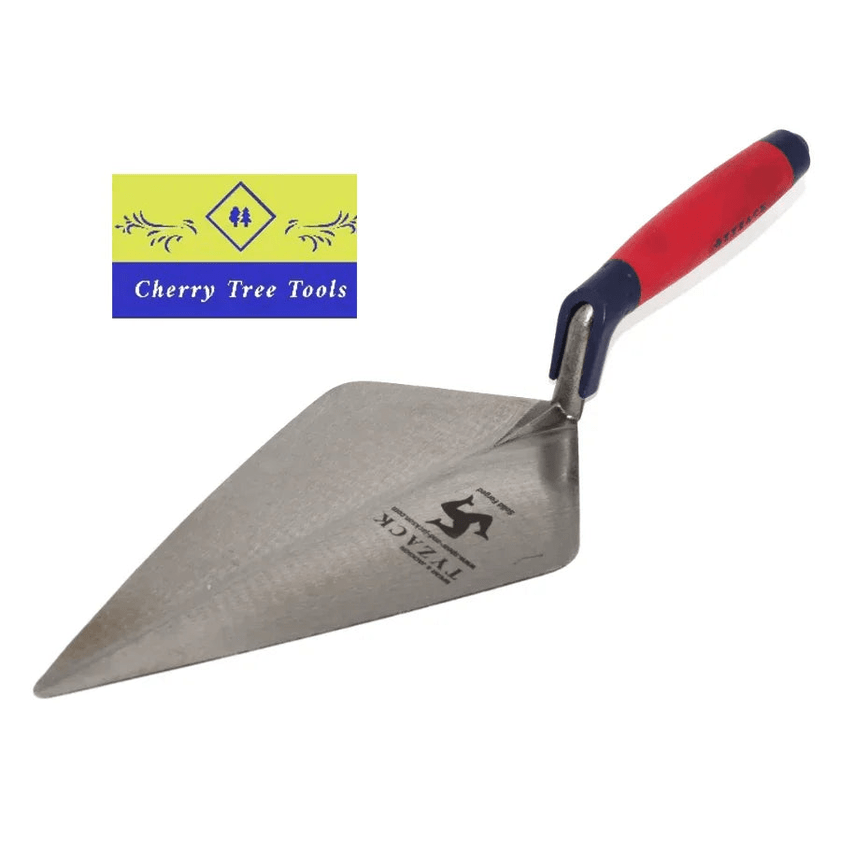 Spear & Jackson Tyzack 11" Broad Heel Brick Trowel  with ergonomic handle and solid forged steel blade.