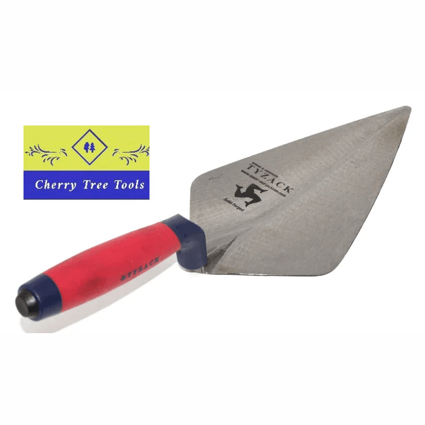 Spear & Jackson Tyzack 11" Broad Heel Brick Trowel with ergonomic handle and solid forged steel blade